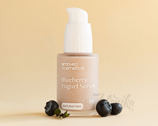 Йогуртовая крем-сыворотка Amoveo Cosmetics "BLUEBERRY YOGURT SERUM", увлажняющая, 30 мл