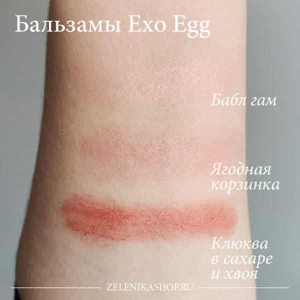 Бальзам для губ Exo Egg «Клюква в сахаре с сибирской хвоей», 12 г