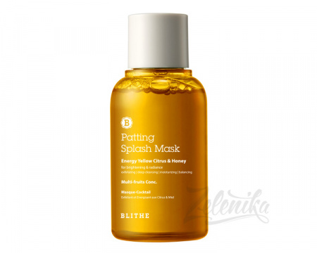 Сплэш-маска для сияния Blithe "Energy Yellow Citrus and Honey Splash Mask", 70 мл