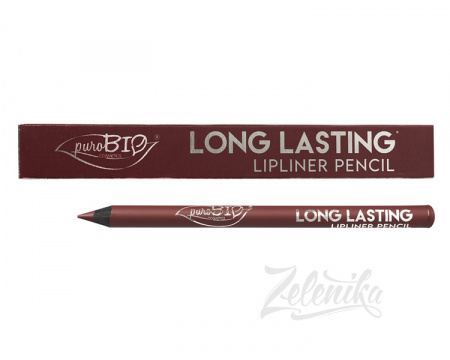 Натуральный карандаш для губ PuroBio Long Lasting, тон 011L (темная мальва), 1,1 г