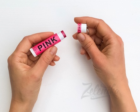 Оттеночный натуральный бальзам для губ «PINK» (розовый) от «Сделанопчелой», 4,25 г