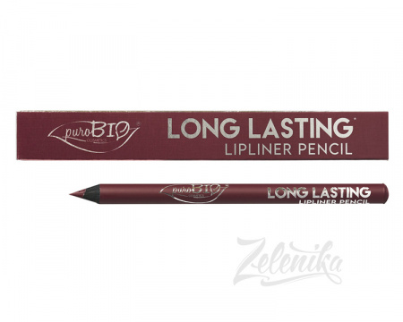 Натуральный карандаш для губ PuroBio Long Lasting, тон 010L (винный), 1,1 г